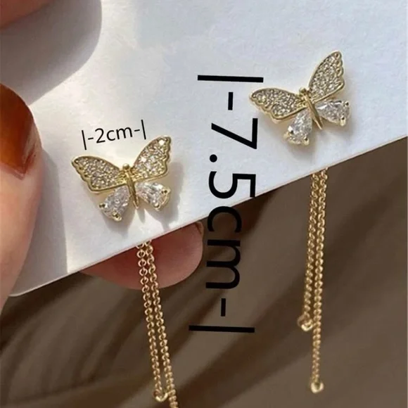 Butterfly Tassel Earrings 🦋 - Picture 3 of 3